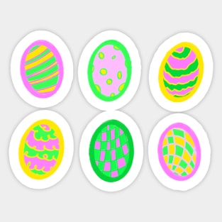 Colourful Easter Egg Design Sticker